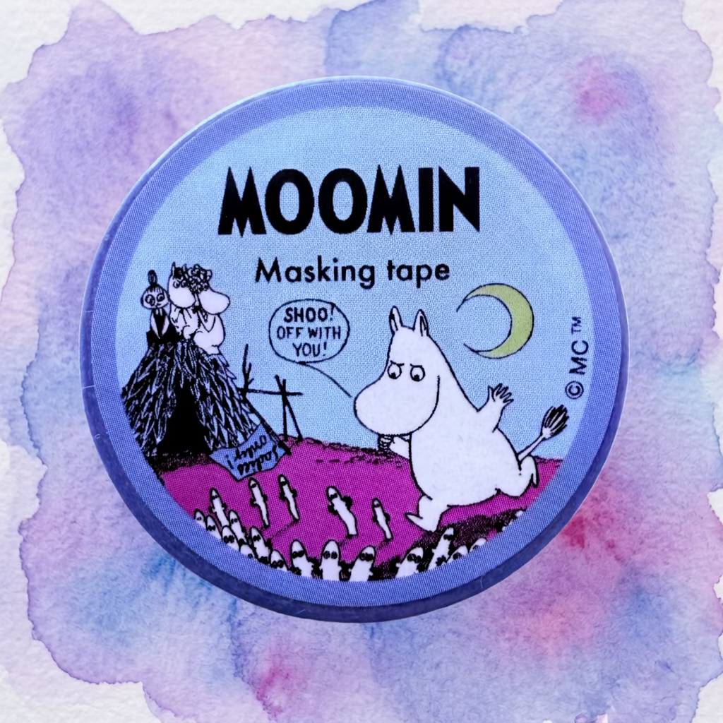Moomin masking tape roll on a white background