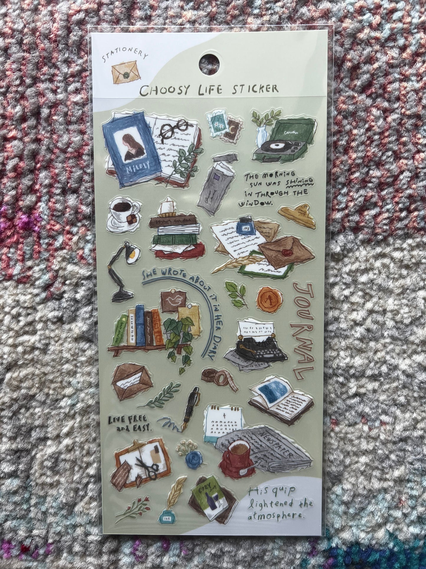 Mindwave - PET Stickers Stationery Choosey Life Stickers, full sheet