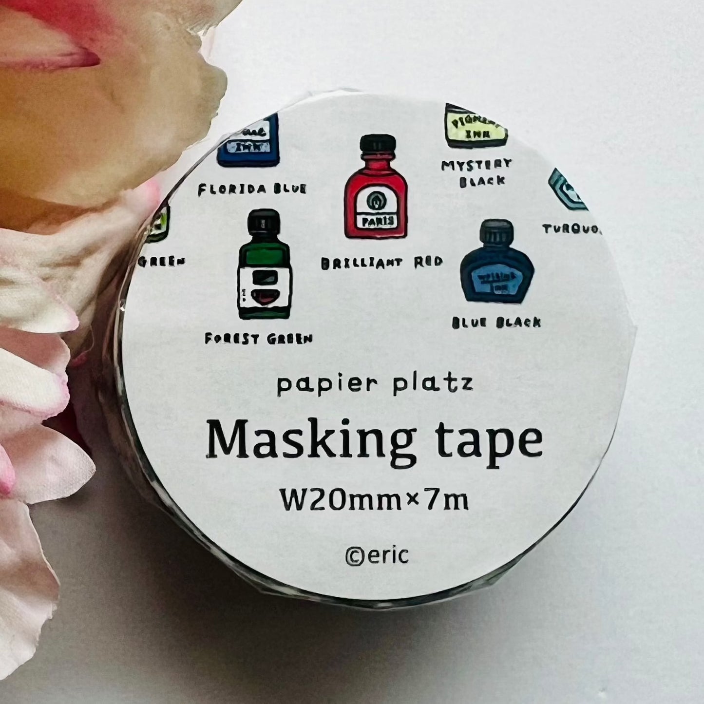 Papier Platz washi tape eric ink bottles