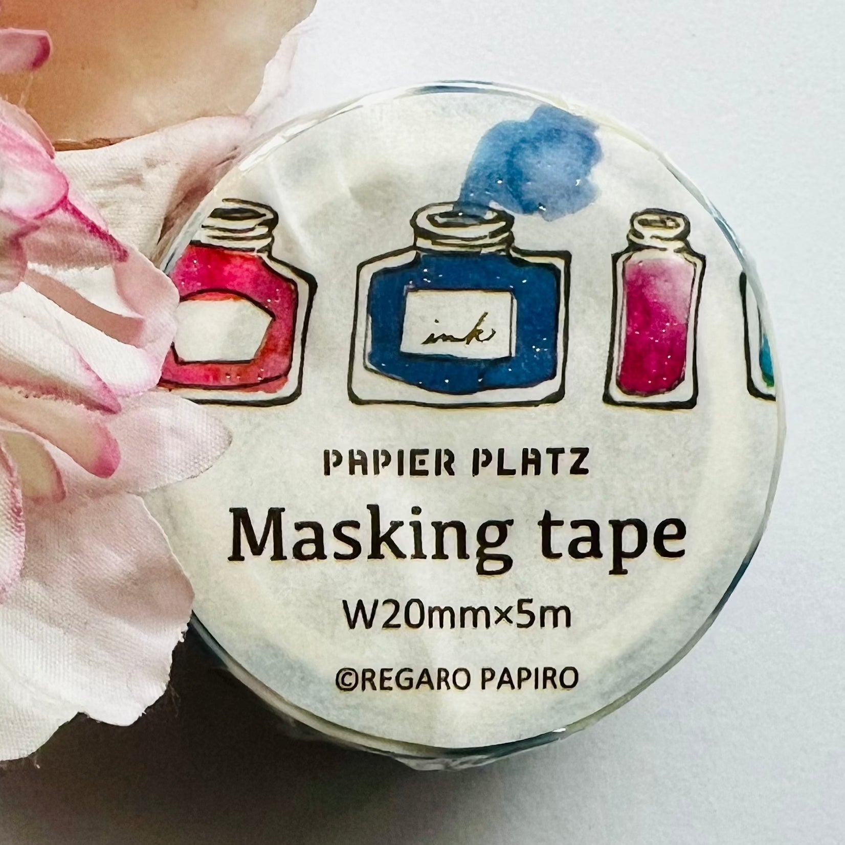 Papier Platz washi tape regaro ink bottles