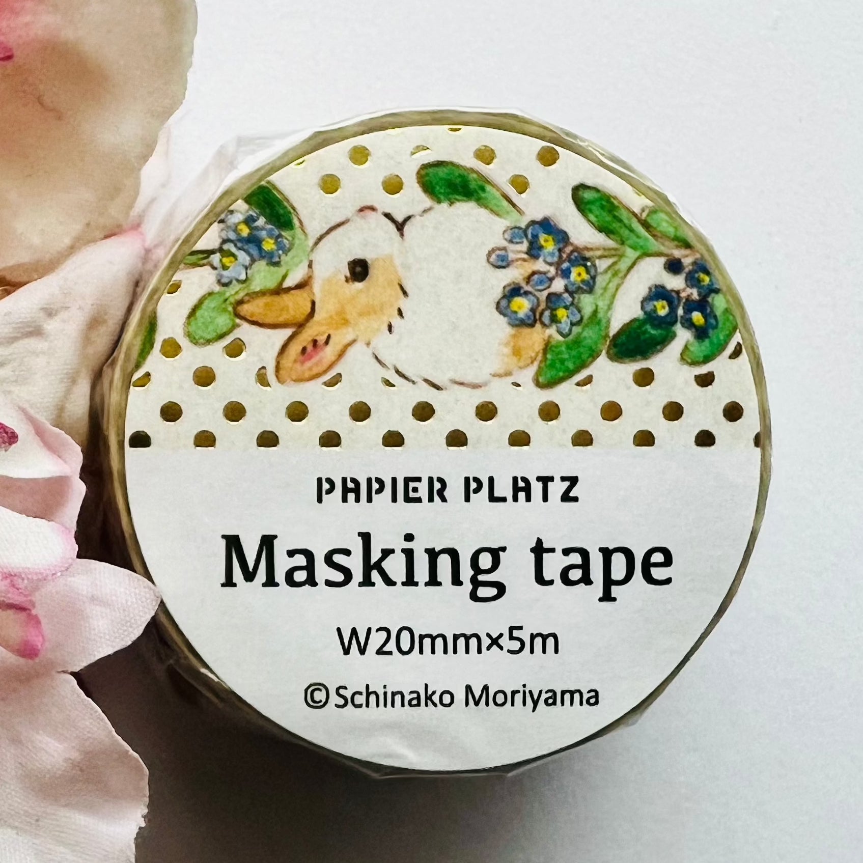 Papier Platz washi tape gold foil rabbits bunny