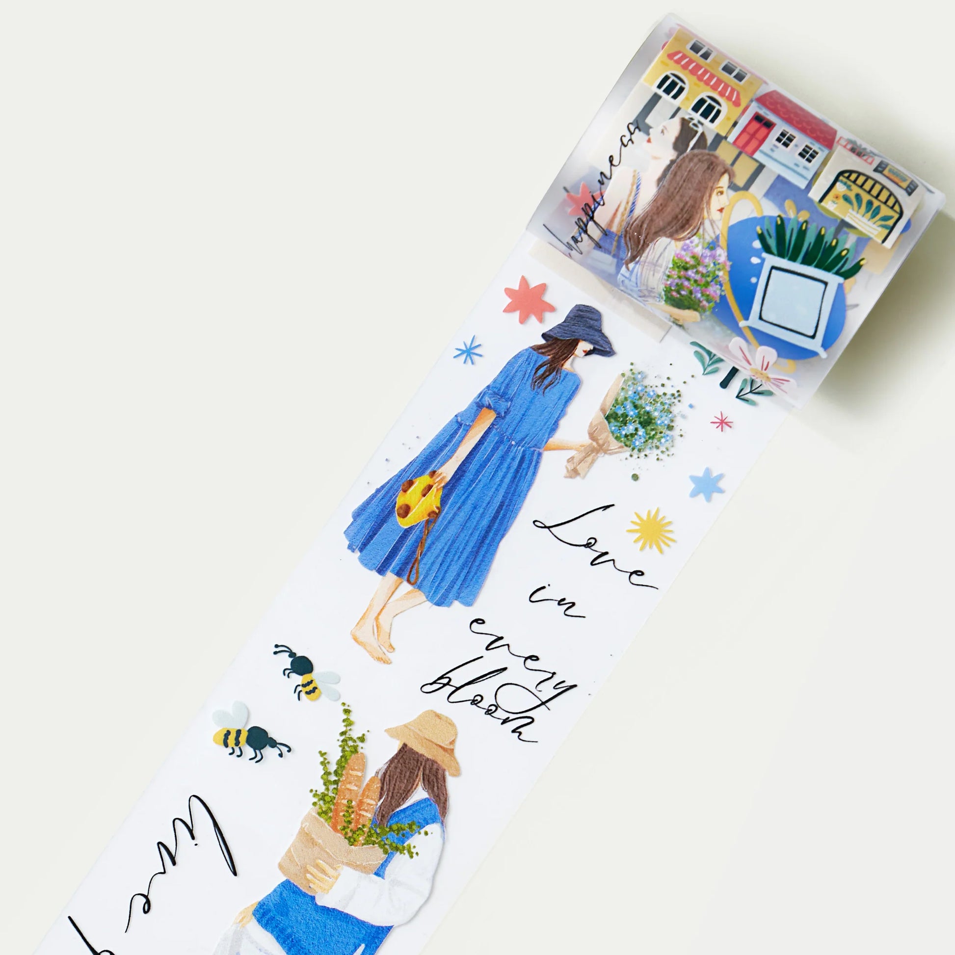 The Washi Tape Shop - Morocco's Blue Hues Wide Washi / PET Tape, lady