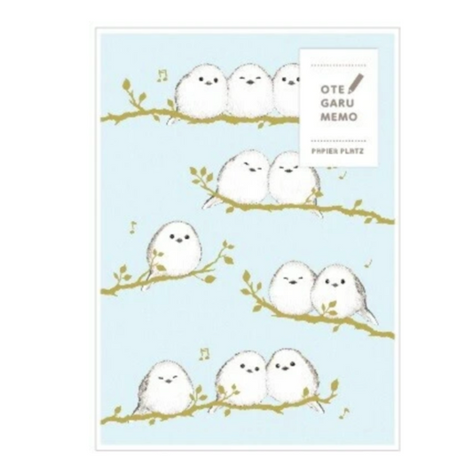 Papier Platz - Memo pad, Shimaenaga birds, 50 sheets, memo