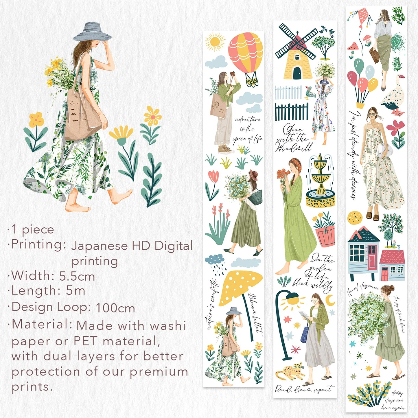 The Washi Tape Shop - Tranquil Moments in Rotterdam Wide Washi / PET Tape, descriptions