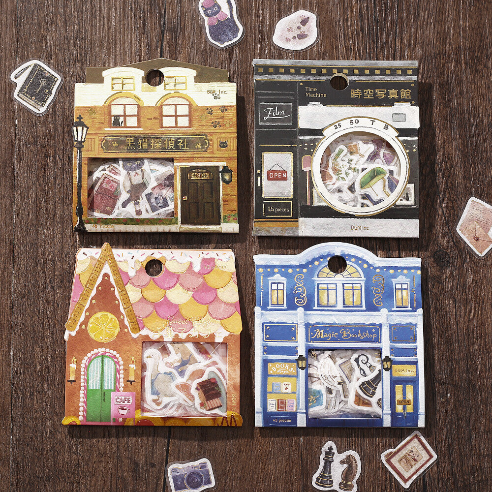 BGM - Sticker flakes, Time and Space, gold foil, series
