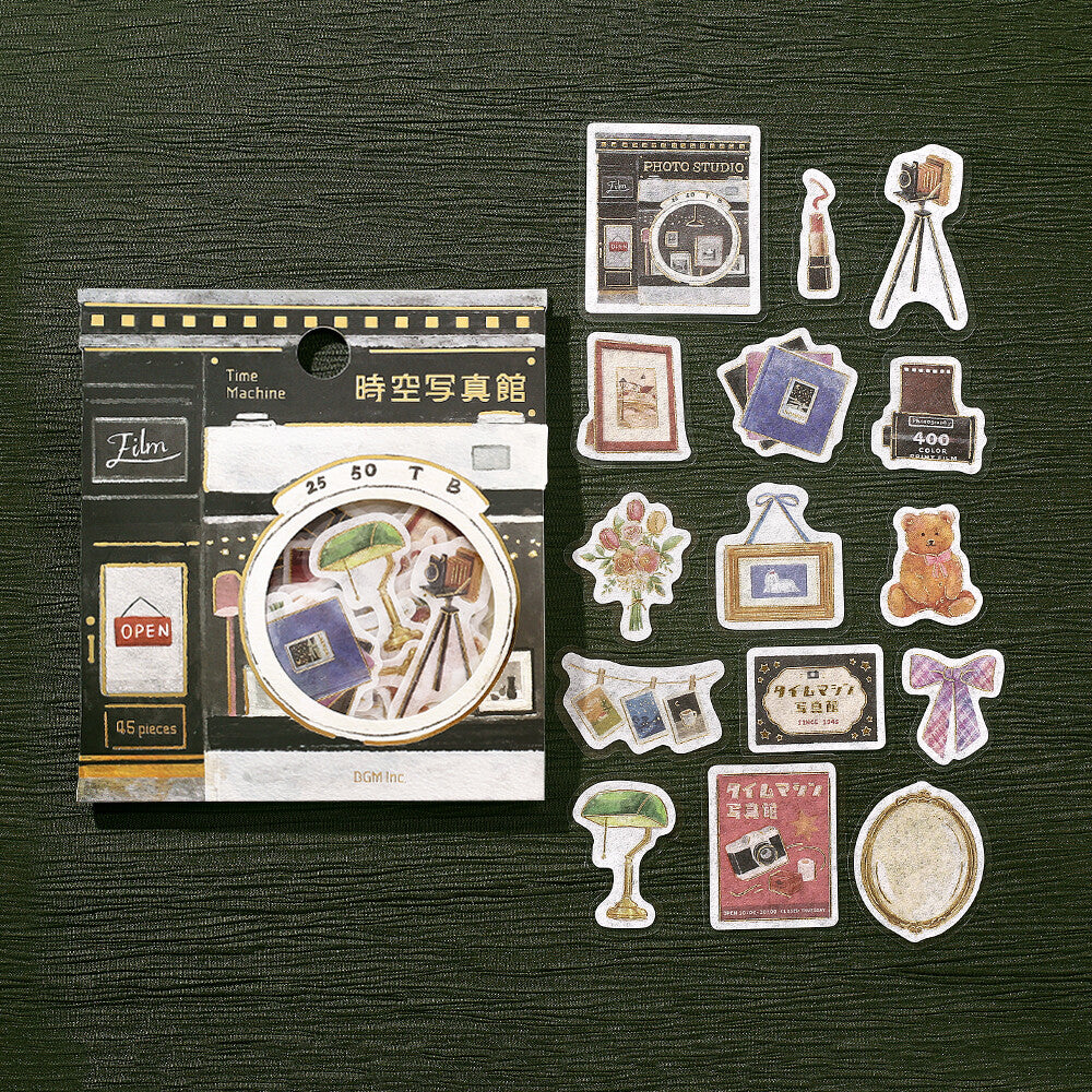 BGM - Sticker flakes, Time and Space, gold foil, designs