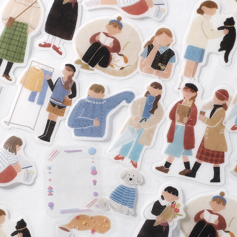 BGM - Sticker flakes, Illustrated Book Series, Holiday Girl, decorations 