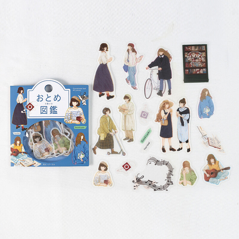 BGM - Sticker flakes, Illustrated Book Series, Hobby Girl, packet design