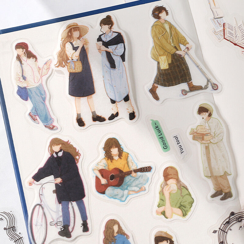 BGM - Sticker flakes, Illustrated Book Series, Hobby Girl, samples