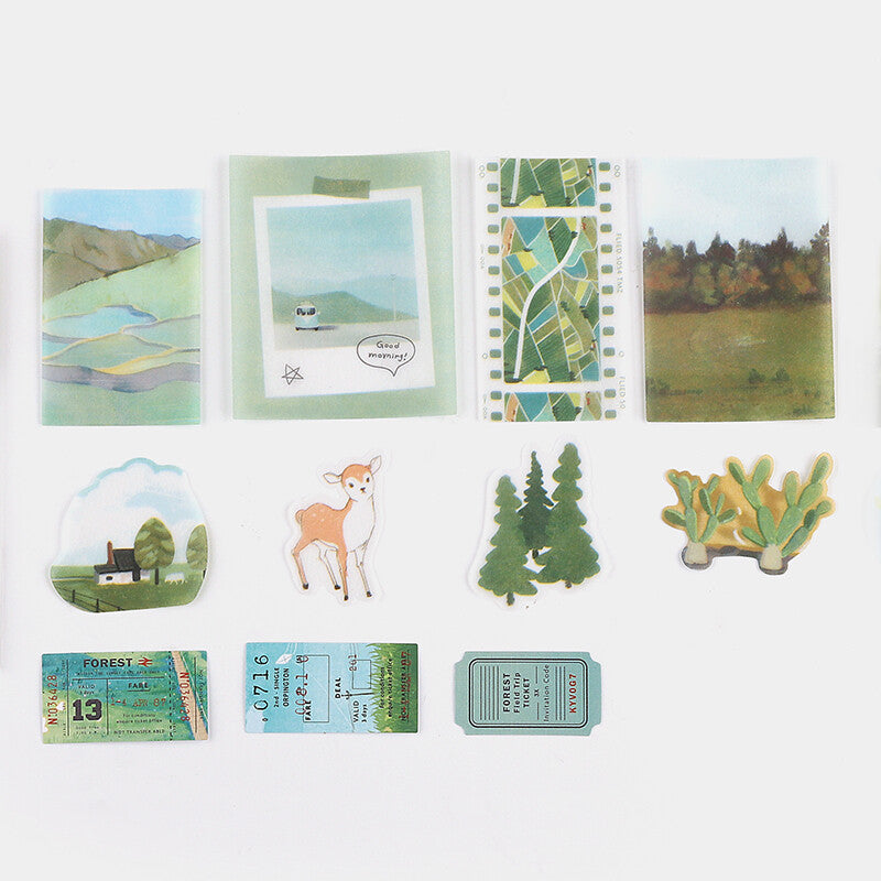 BGM - Sticker Flakes, My Travel Diary, Forest, illustrations