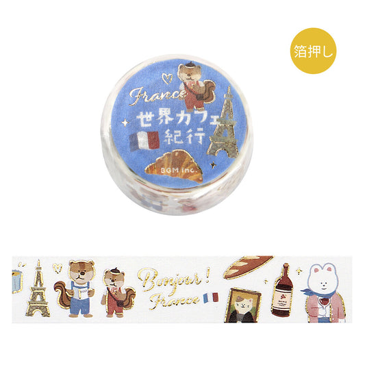BGM - Washi tape, Paris, gold foil, front product