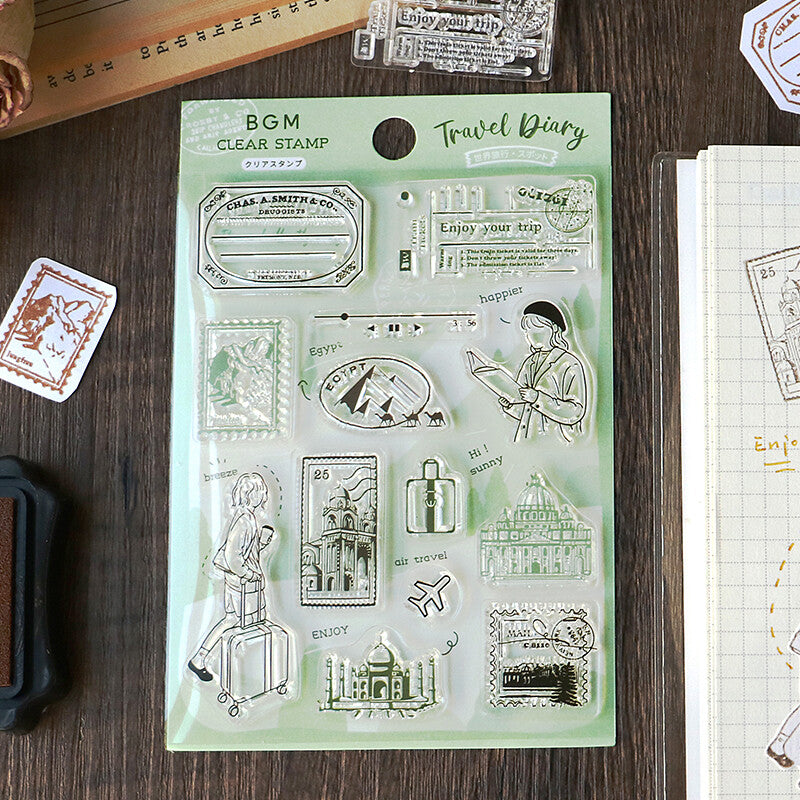BGM - Clear Stamp, Travel Diary, front