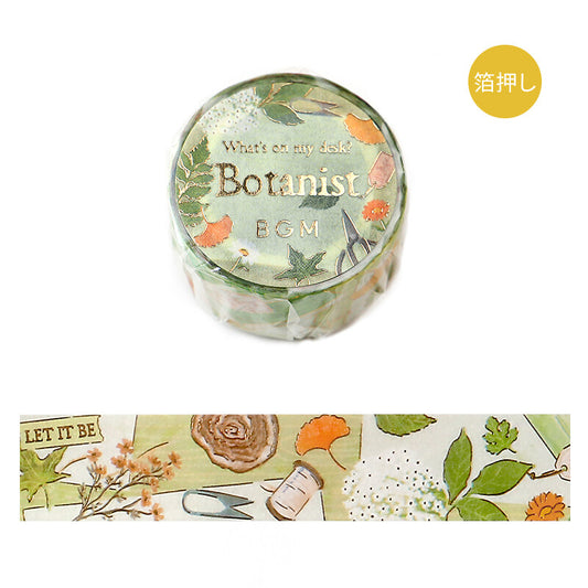 BGM - Washi Tape gold foil, What's on My Desk Series My Tsukue Botanist product