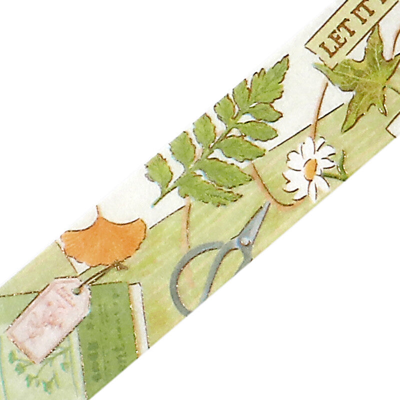 BGM - Washi Tape gold foil, What's on My Desk Series My Tsukue Botanist loop