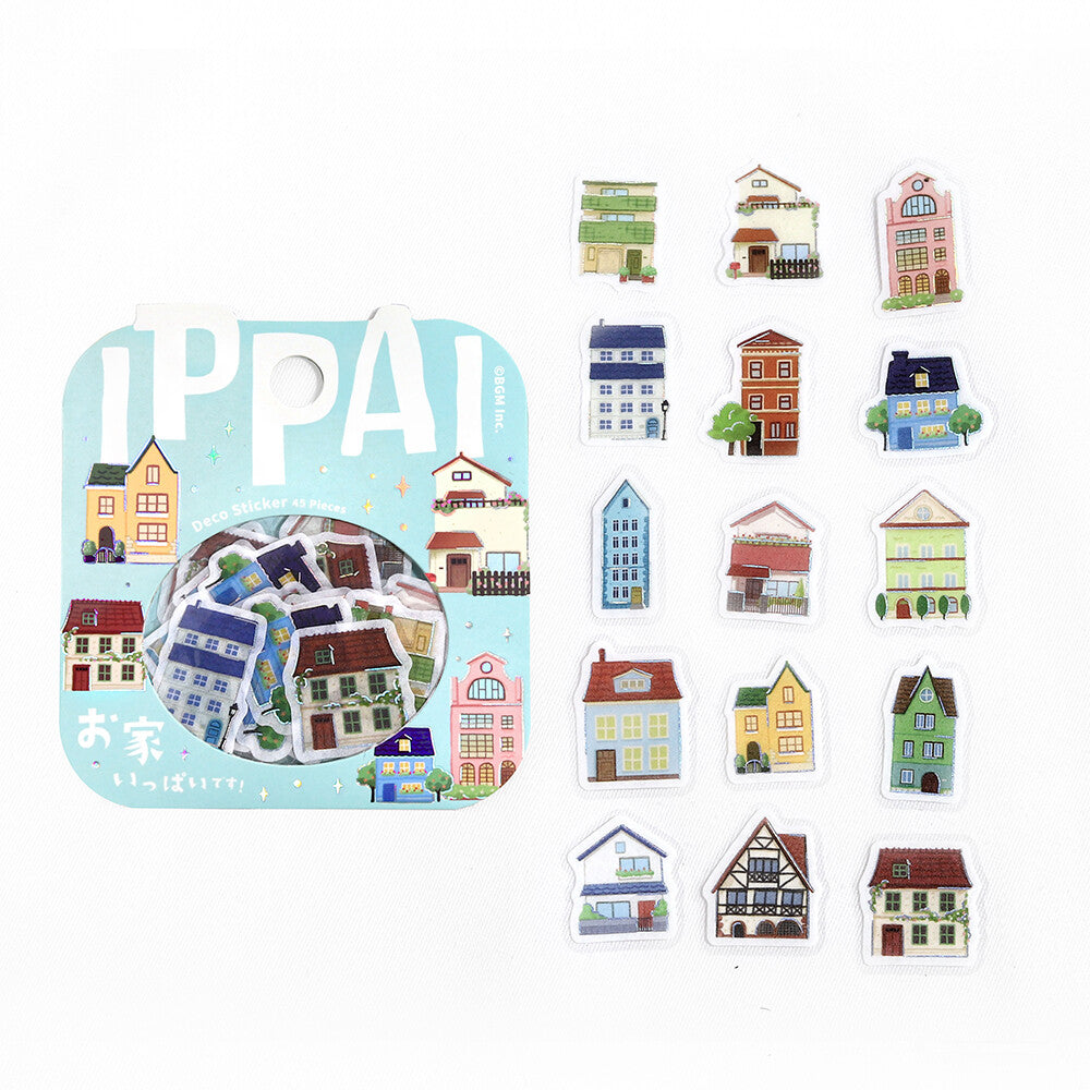 Package of washi stickers by BGM and houses