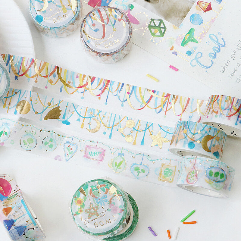 BGM - Washi tape, Decoration, Ornaments, Plants, gold foil, whole collections