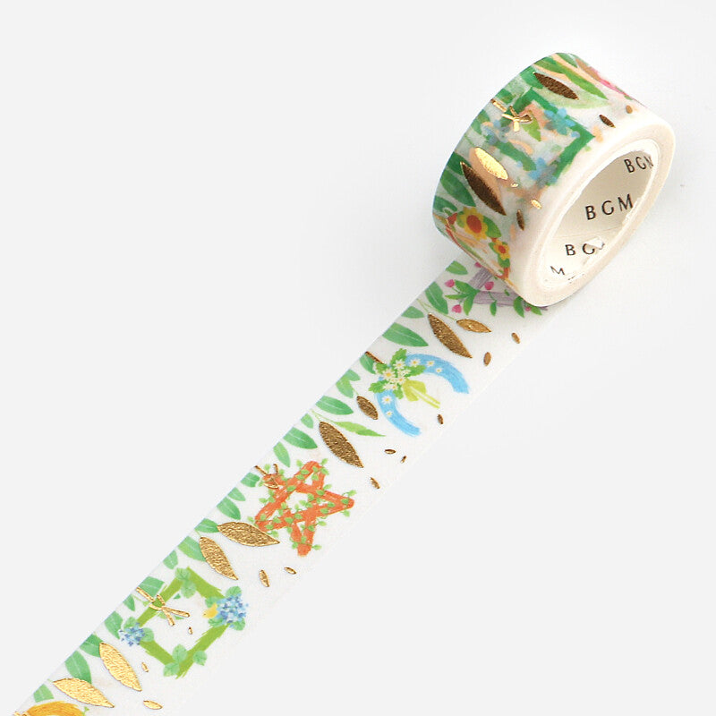 BGM - Washi Tape, Wreath, ornaments, gold foil, product