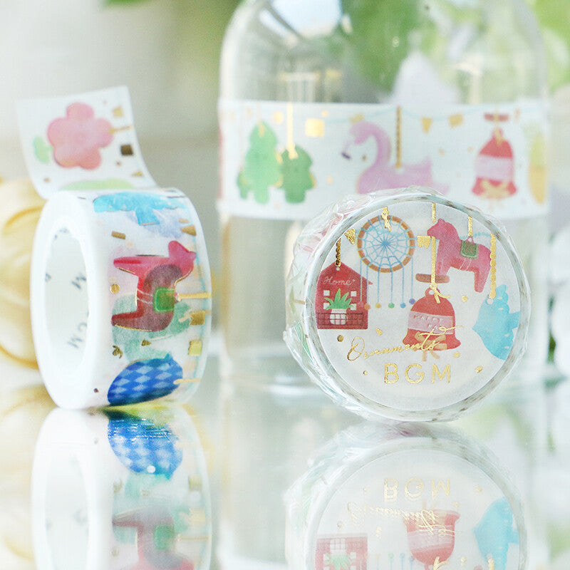 BGM - Washi tape, Ornaments, Scandinavian goods, gold foil, product