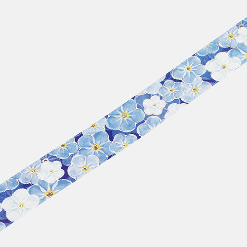 BGM - Washi tape, sea of blue, flower LIFE, silver foil, loop