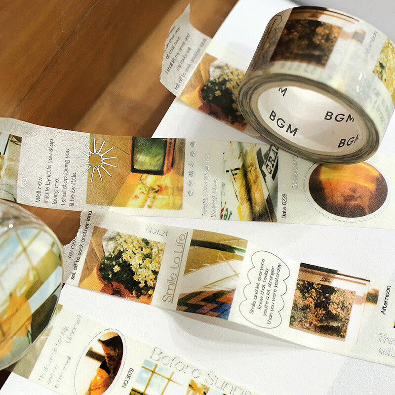 BGM - Washi tape, Color city scenes, yellow, in use