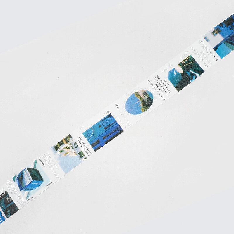 BGM - Washi tape, Color city scenes, blue, loop