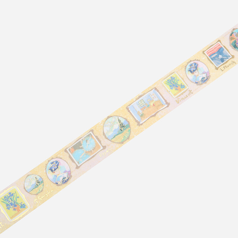 BGM - Washi tape, Art tour, roman, gold foil, loop