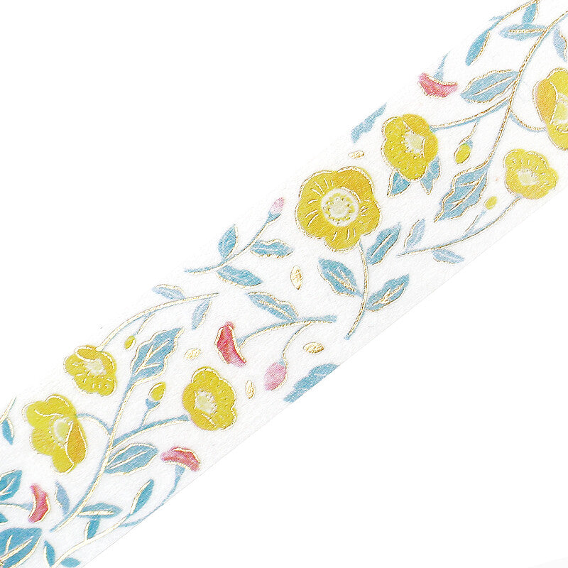 BGM - Washi tape, Yamacha Blossom, gold foil, loop