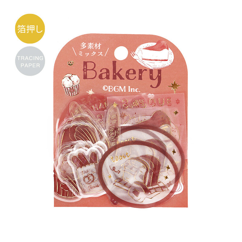 BGM - Stickers, Holiday Store Tour, Bakery, gold foil flakes, product