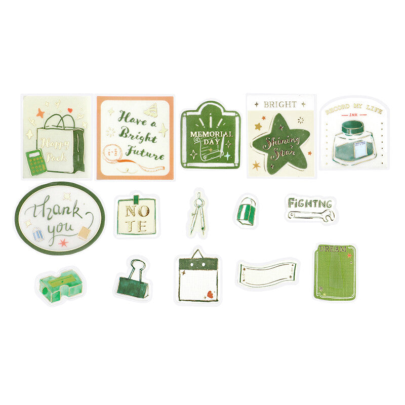 BGM - Stickers, Holiday Store Tour, Stationery, gold foil flakes, designs