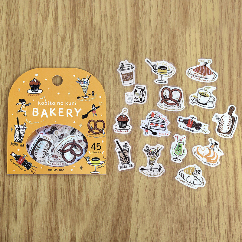 BGM - Sticker flakes, Bakery, gold foil, designs