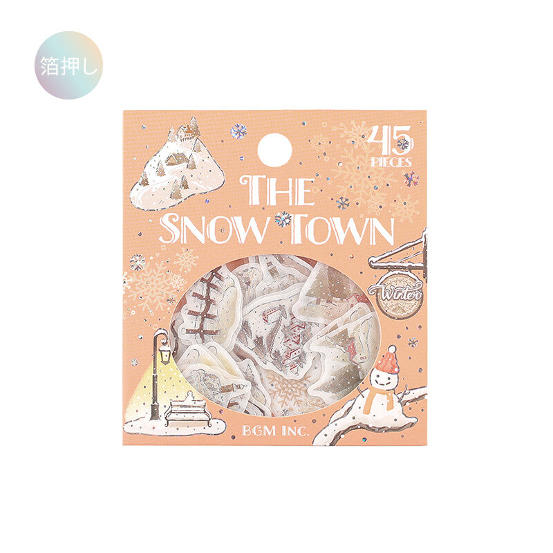 BGM - Sticker flakes, The Snow Town, limited edition, silver foil, product