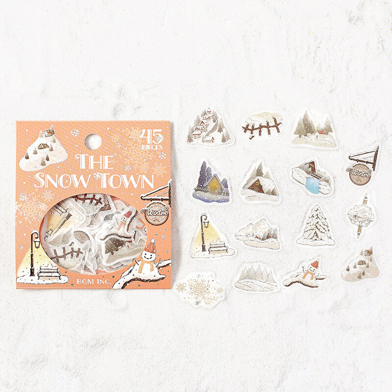 BGM - Sticker flakes, The Snow Town, limited edition, silver foil, flakes