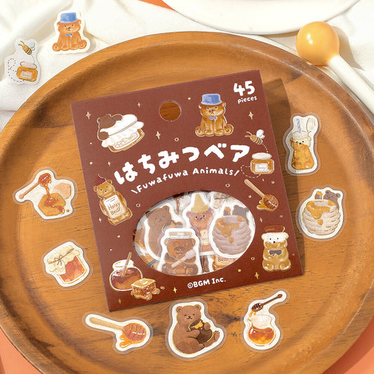BGM - Sticker flakes, Honey bear, gold foil, front packet