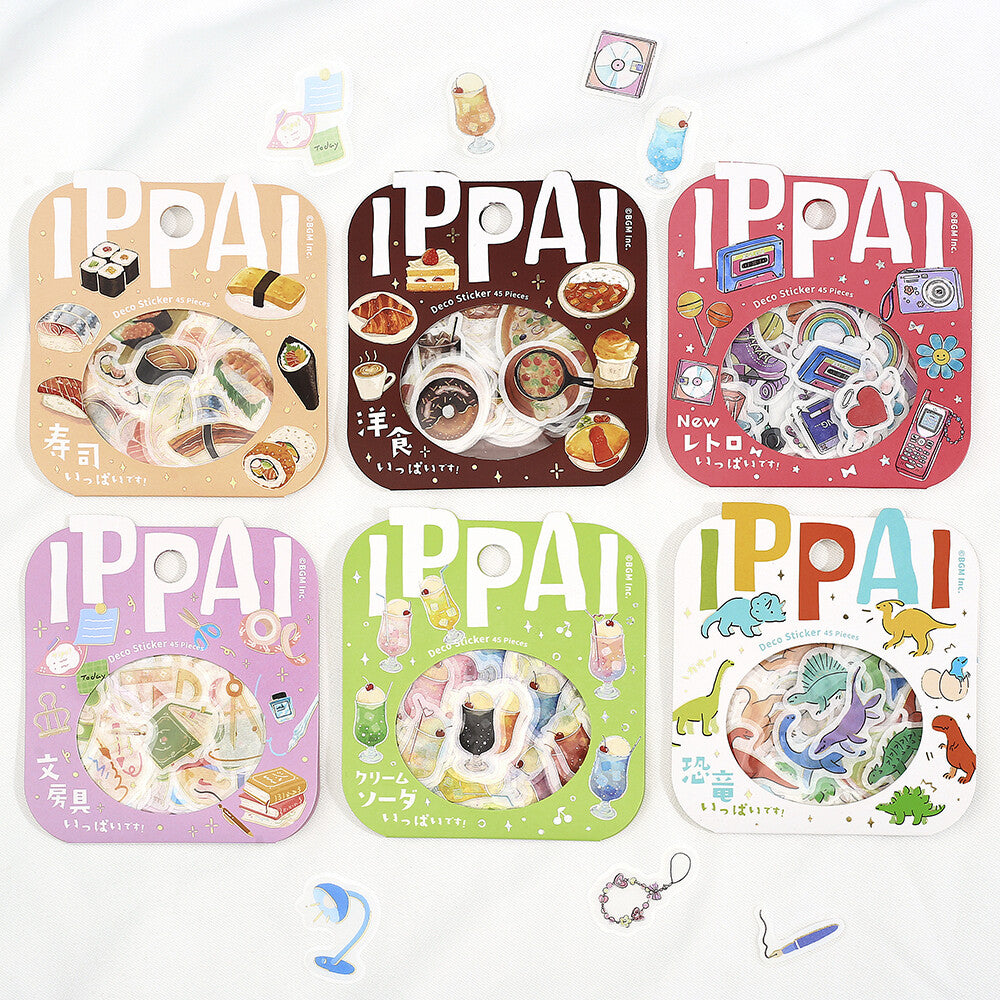 BGM - Sticker flakes, A lot of Western Food, gold foil, series