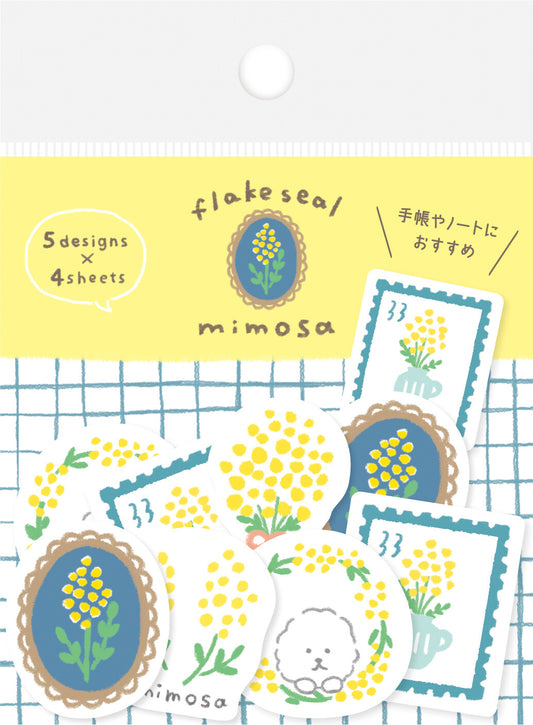 Furukawa Shiko - Washi Flake Stickers Mimosa, product