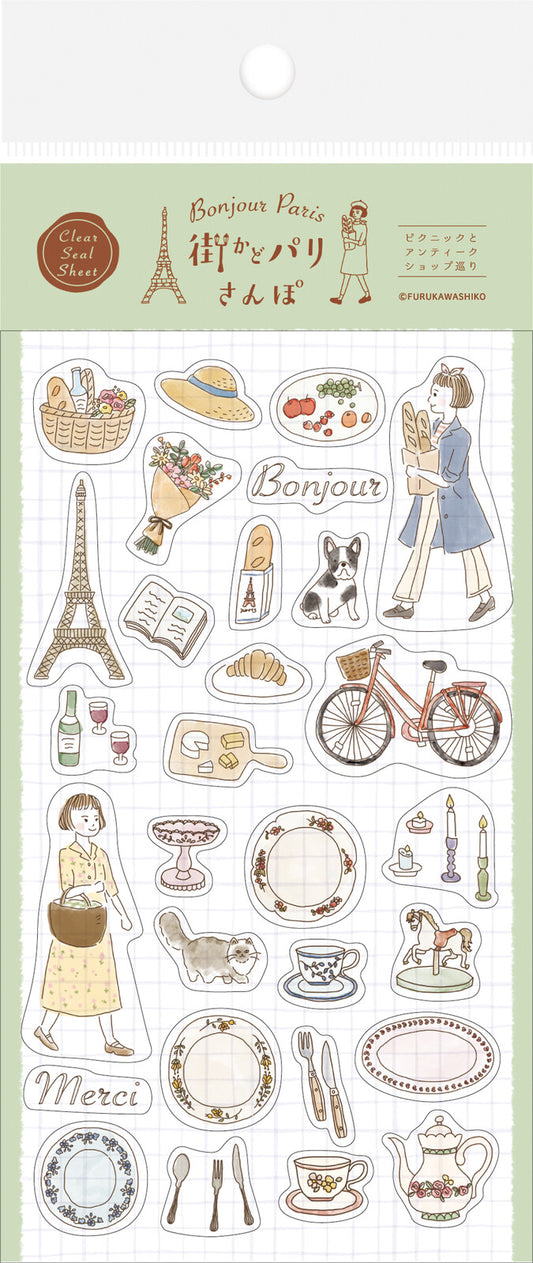 Furukawa Shiko - Transparent Sticker Sheet, green, product