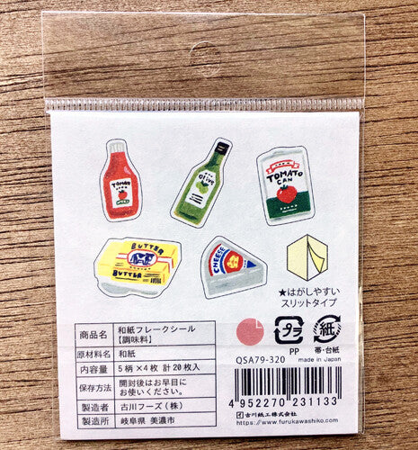 Furukawa Shiko - Washi Flake Stickers, Paper Marche Condiments, back