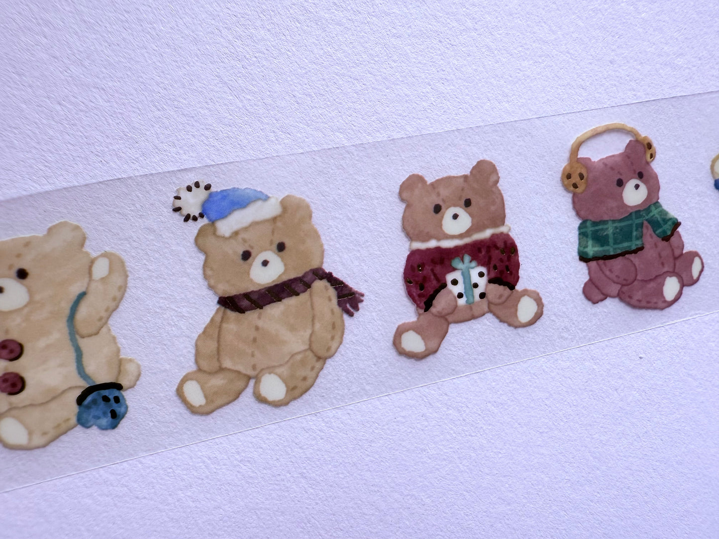 Mindwave - PET tape, Bear Family - Christmas themed