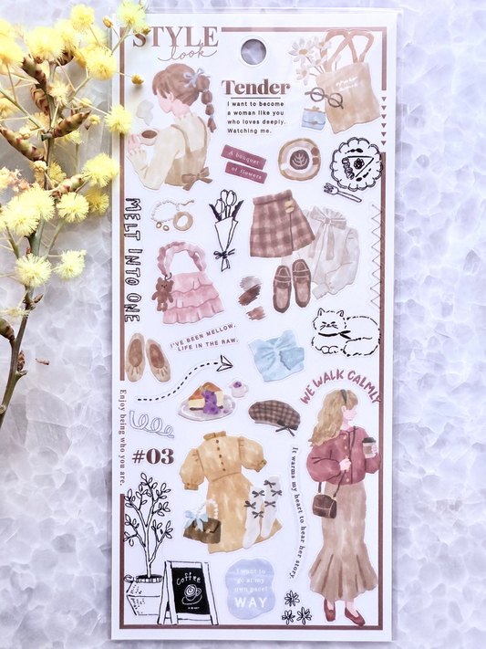 Mindwave - PET stickers, Cafe Day, front