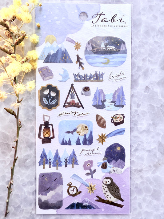 Mindwave - Stickers, Night Country, gold foil, front