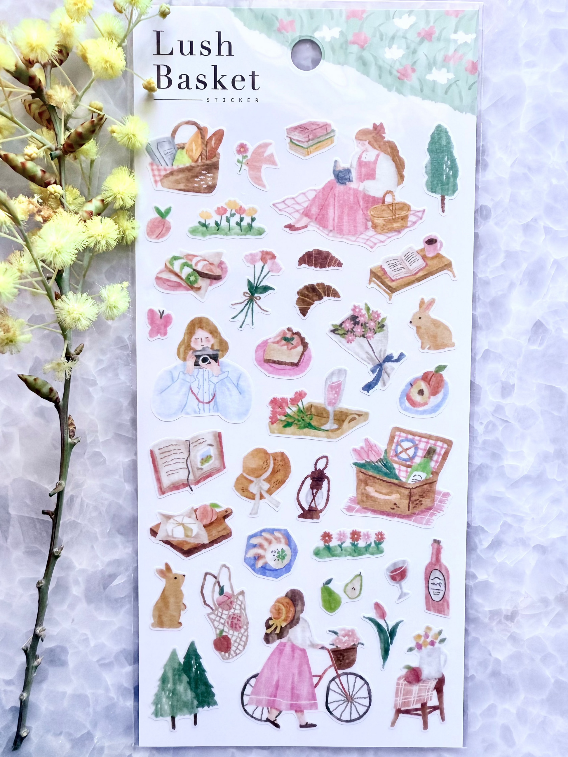 Mindwave - Stickers, Pink Picnic Basket, front