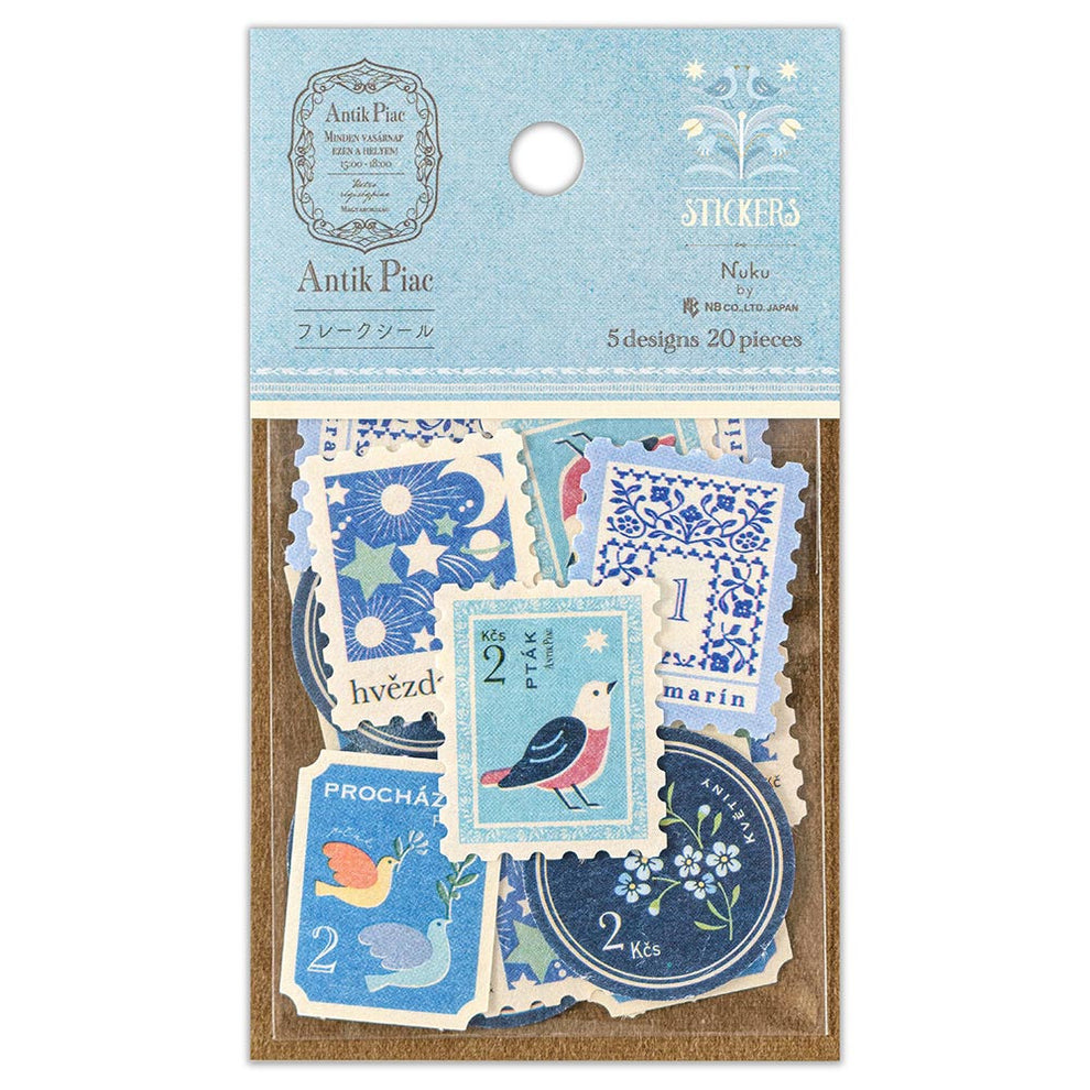 NB Co Ltd - Stickers, Antique Seals, Blue | Washi Monologues Australia
