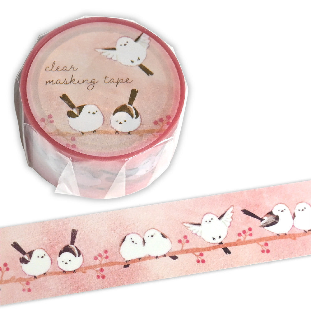Masking tape with bird design on a white background