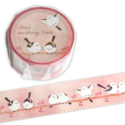 Masking tape with bird design on a white background
