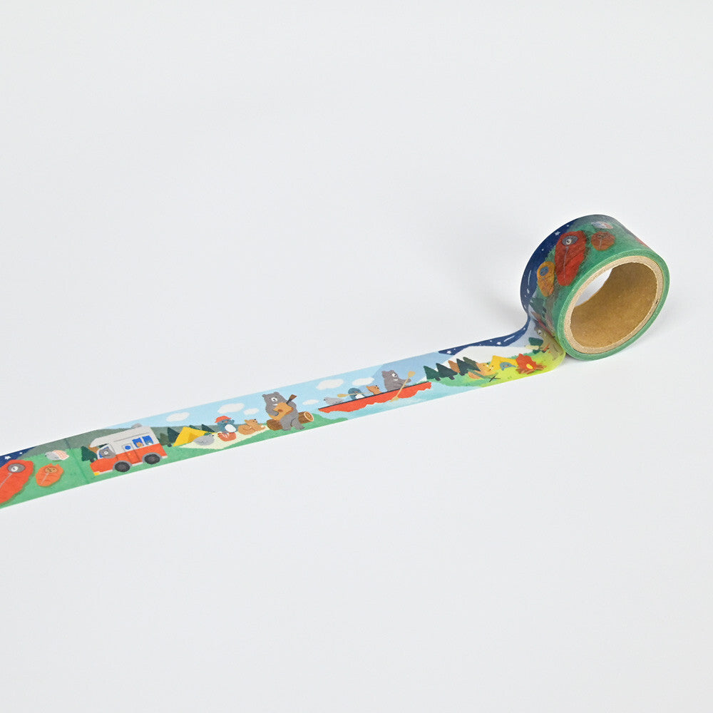 Decorative tape with cartoon designs on a white background
