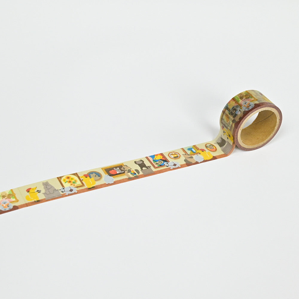 Washi tape with cartoon character design on a white background