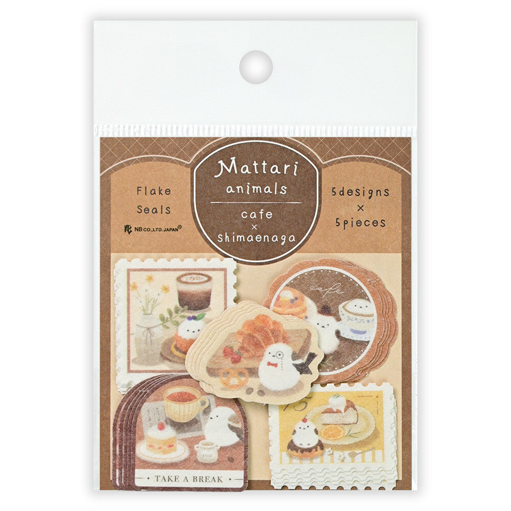 Packet sticker flakes with fluffy bird