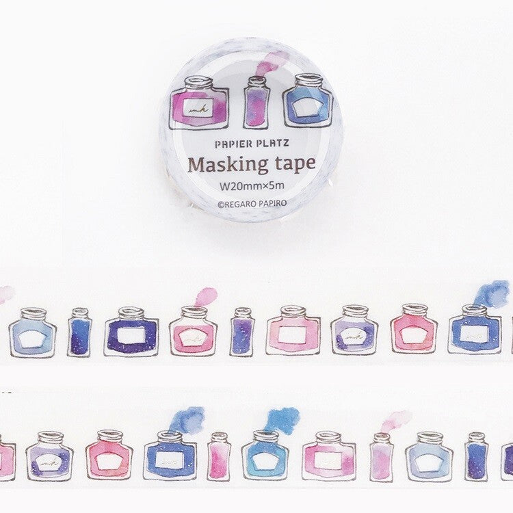 Papier Platz washi tape  regaro ink bottles product