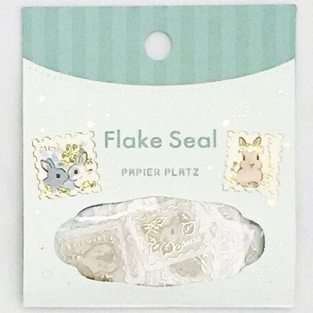 Papier Platz washi sticker flakes stickers bunny seals