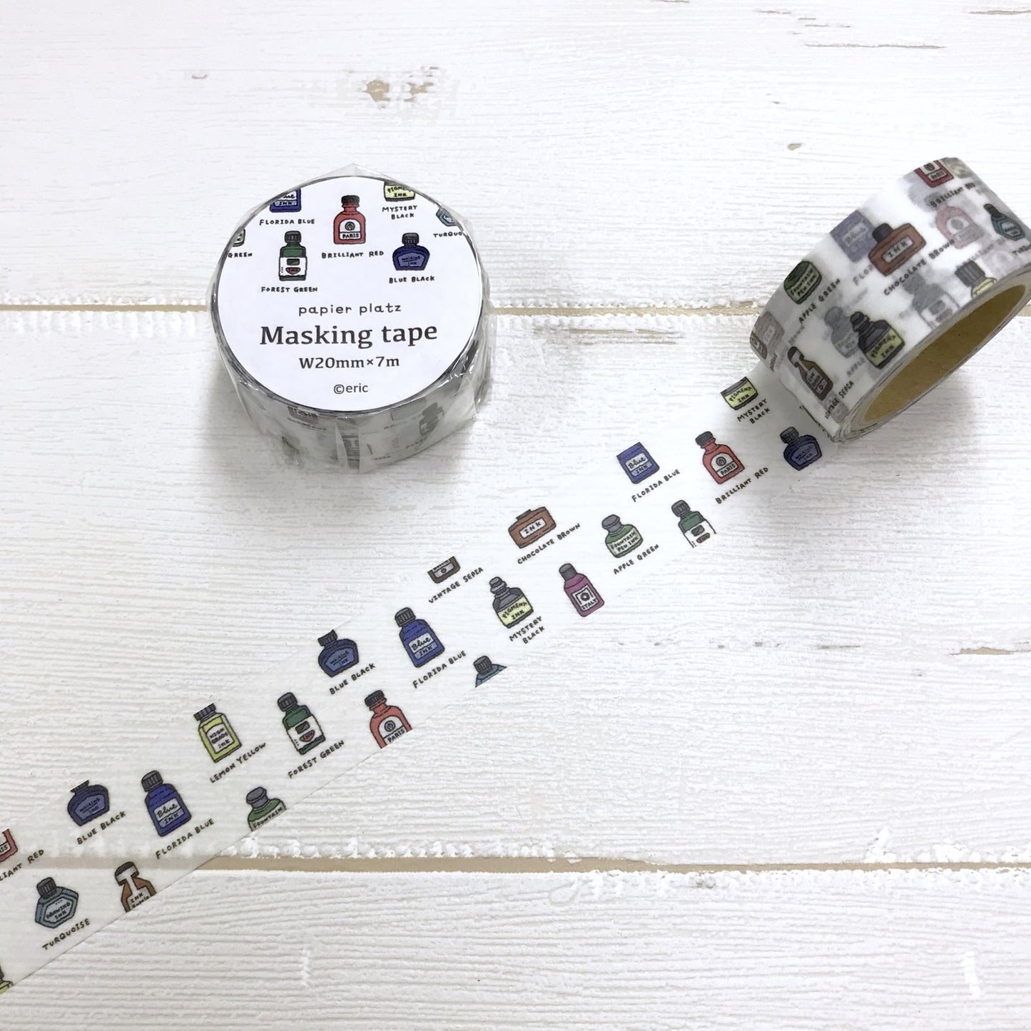 Papier Platz washi tape eric ink bottles product